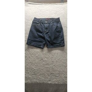 Denim Shorts Stretch Blue Decorative Back Pockets Size 10